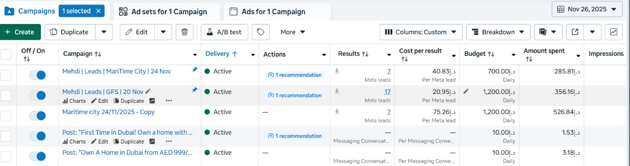 إعلانات ميتا